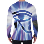 Egyptian Eye Of Horus Print Men's Long Sleeve T-Shirt