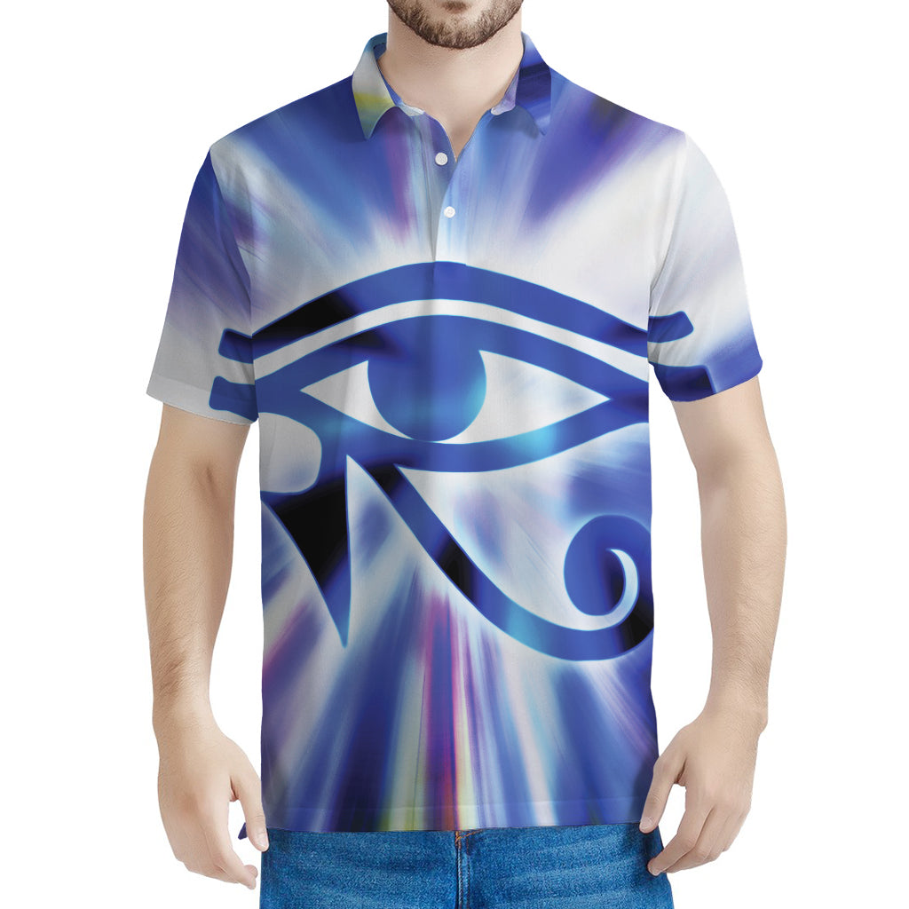 Egyptian Eye Of Horus Print Men's Polo Shirt