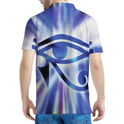 Egyptian Eye Of Horus Print Men's Polo Shirt