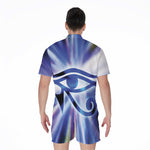 Egyptian Eye Of Horus Print Men's Rompers