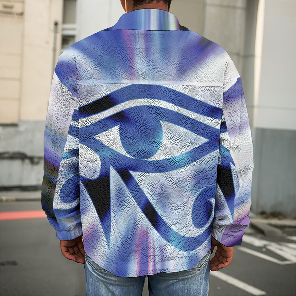 Egyptian Eye Of Horus Print Men's Shirt Jacket