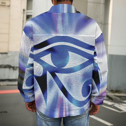 Egyptian Eye Of Horus Print Men's Shirt Jacket