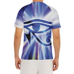 Egyptian Eye Of Horus Print Men's Short Sleeve Rash Guard