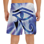 Egyptian Eye Of Horus Print Men's Split Running Shorts