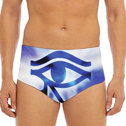 Egyptian Eye Of Horus Print Men's Triangle Swim Briefs