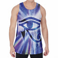 Egyptian Eye Of Horus Print Men's Velvet Tank Top