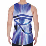 Egyptian Eye Of Horus Print Men's Velvet Tank Top