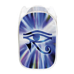 Egyptian Eye Of Horus Print Mesh Laundry Hamper