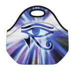 Egyptian Eye Of Horus Print Neoprene Lunch Bag