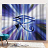 Egyptian Eye Of Horus Print Pencil Pleat Curtains