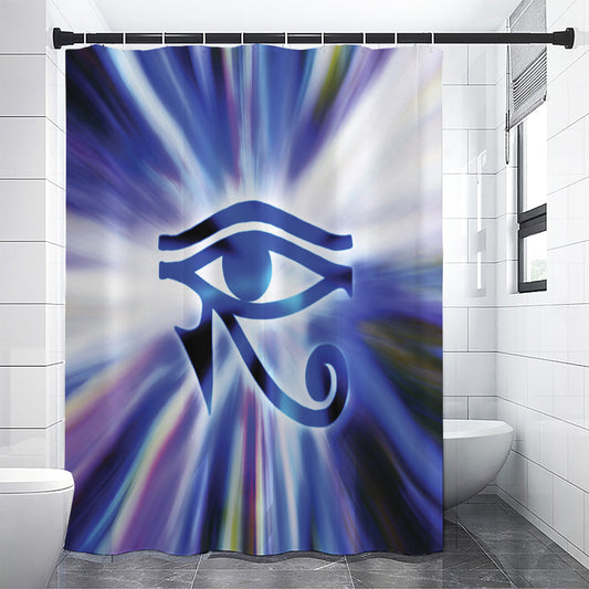 Egyptian Eye Of Horus Print Premium Shower Curtain