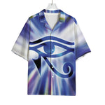 Egyptian Eye Of Horus Print Rayon Hawaiian Shirt