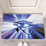 Egyptian Eye Of Horus Print Rubber Doormat