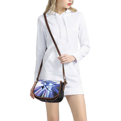 Egyptian Eye Of Horus Print Saddle Bag