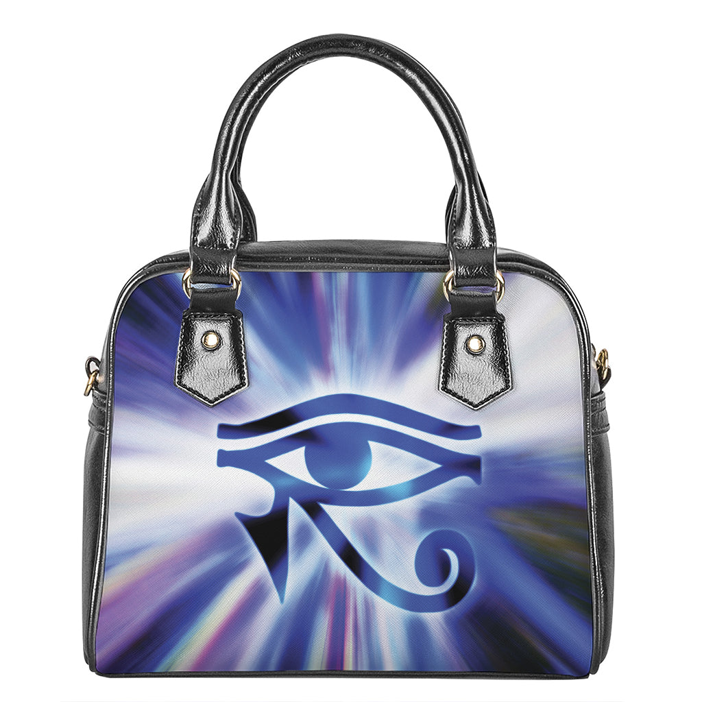 Egyptian Eye Of Horus Print Shoulder Handbag