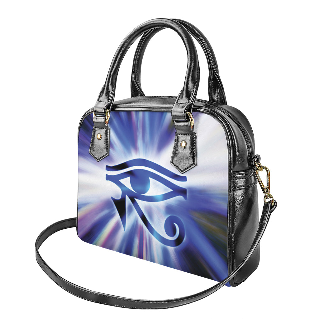 Egyptian Eye Of Horus Print Shoulder Handbag