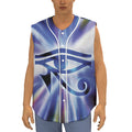 Egyptian Eye Of Horus Print Sleeveless Baseball Jersey