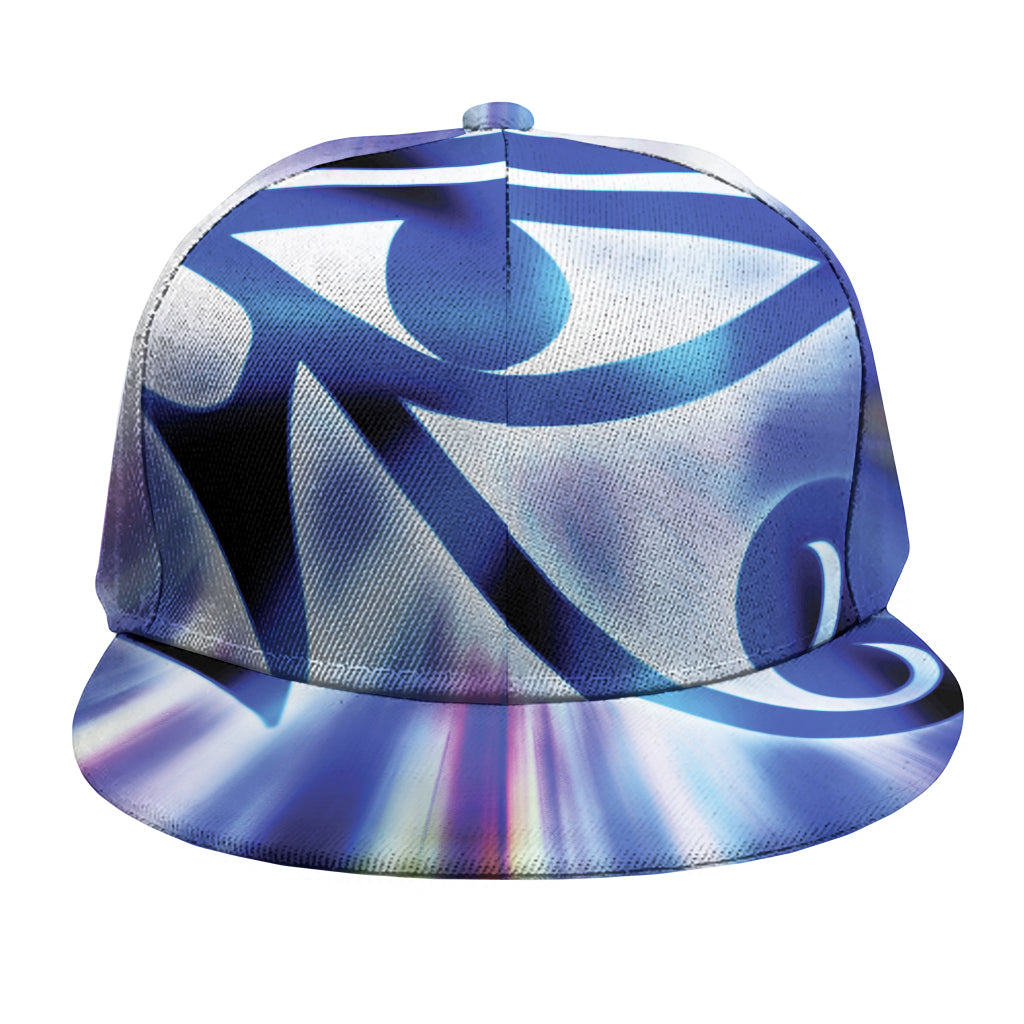 Egyptian Eye Of Horus Print Snapback Cap
