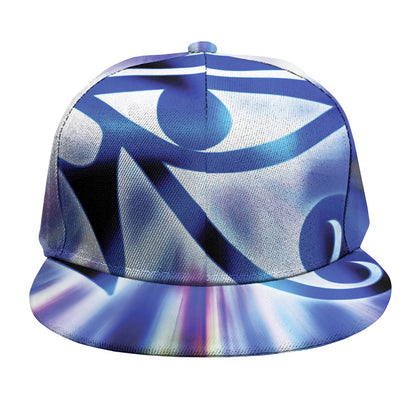 Egyptian Eye Of Horus Print Snapback Cap