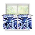 Egyptian Eye Of Horus Print Tier Curtains