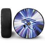Egyptian Eye Of Horus Print Tire Cover With Camera Hole