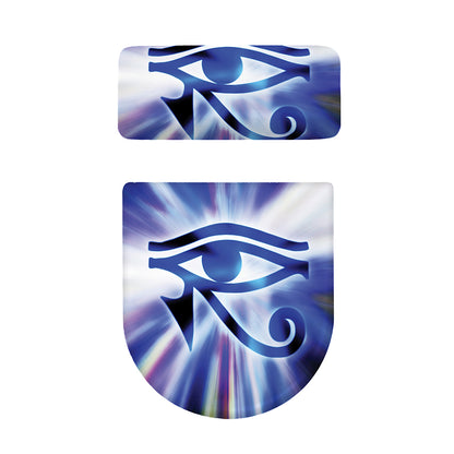 Egyptian Eye Of Horus Print Toilet Lid And Tank Cover Set