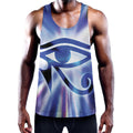 Egyptian Eye Of Horus Print Men's Workout Tank Top
