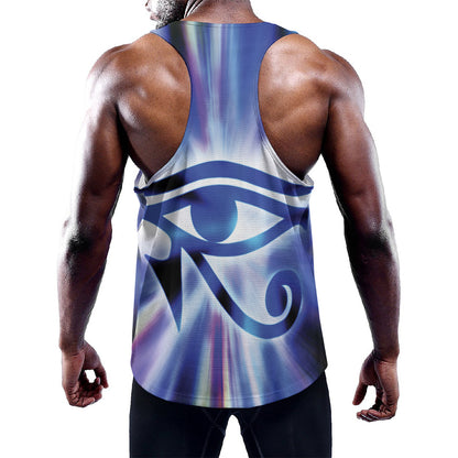 Egyptian Eye Of Horus Print Training Tank Top