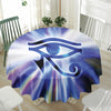 Egyptian Eye Of Horus Print Waterproof Round Tablecloth