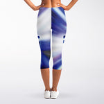 Egyptian Eye Of Horus Print Women's Capri Leggings