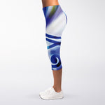 Egyptian Eye Of Horus Print Women's Capri Leggings