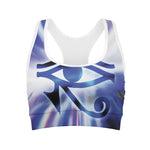 Egyptian Eye Of Horus Print Women's Sports Bra