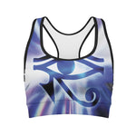 Egyptian Eye Of Horus Print Women's Sports Bra