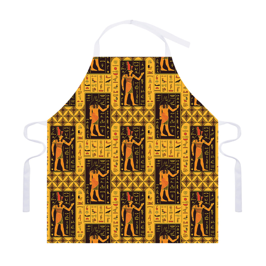 Egyptian Gods And Hieroglyphs Print Adjustable Apron