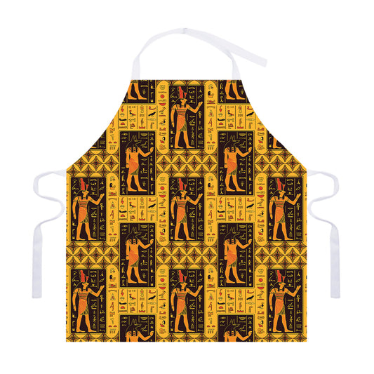 Egyptian Gods And Hieroglyphs Print Adjustable Apron