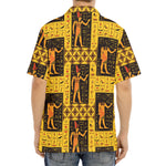Egyptian Gods And Hieroglyphs Print Aloha Shirt