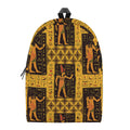 Egyptian Gods And Hieroglyphs Print School Backpack