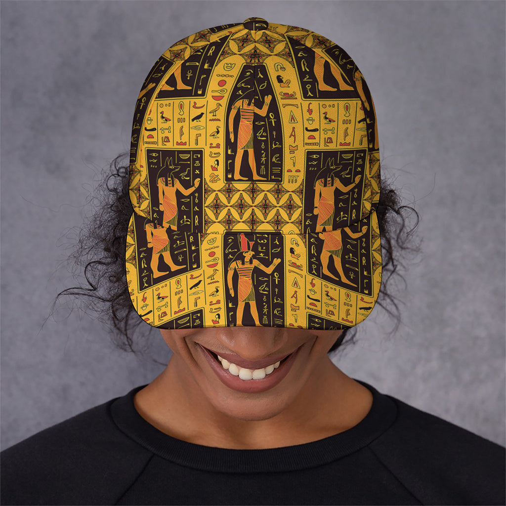 Egyptian Gods And Hieroglyphs Print Baseball Cap