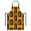 Egyptian Gods And Hieroglyphs Print Bib Apron With Pocket