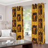 Egyptian Gods And Hieroglyphs Print Blackout Grommet Curtains