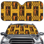 Egyptian Gods And Hieroglyphs Print Car Windshield Sun Shade