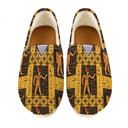 Egyptian Gods And Hieroglyphs Print Casual Shoes