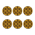 Egyptian Gods And Hieroglyphs Print Coaster Set
