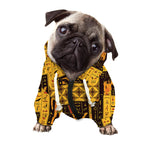 Egyptian Gods And Hieroglyphs Print Dog Zip Up Hoodie