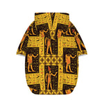 Egyptian Gods And Hieroglyphs Print Dog Zip Up Hoodie