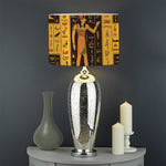 Egyptian Gods And Hieroglyphs Print Drum Lamp Shade