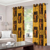 Egyptian Gods And Hieroglyphs Print Extra Wide Grommet Curtains