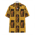 Egyptian Gods And Hieroglyphs Print Hawaiian Shirt