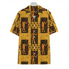 Egyptian Gods And Hieroglyphs Print Hawaiian Shirt