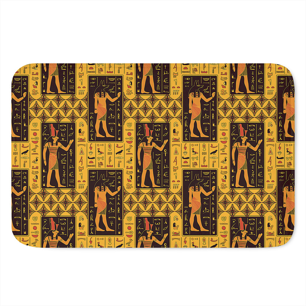 Egyptian Gods And Hieroglyphs Print Indoor Door Mat